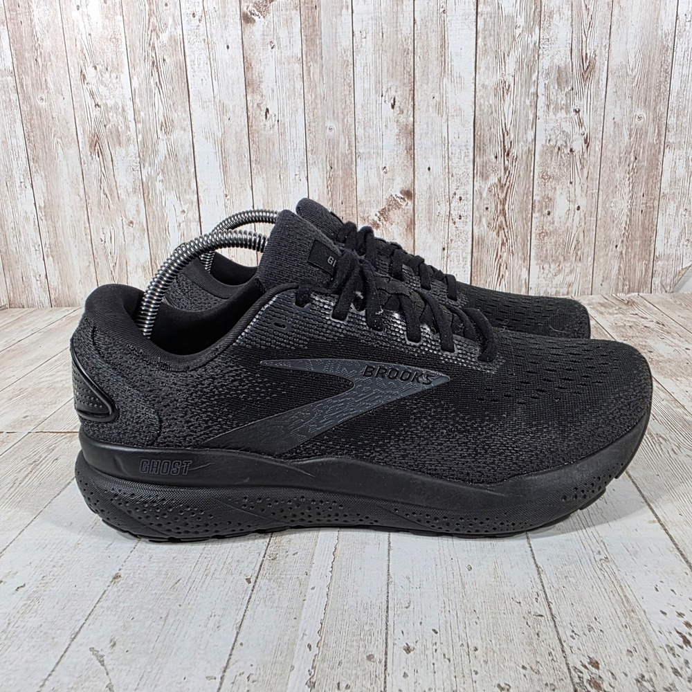 Brooks Ghost 16 Mens Running Shoes Black Wide 2E 1104182E020 Size 8.5